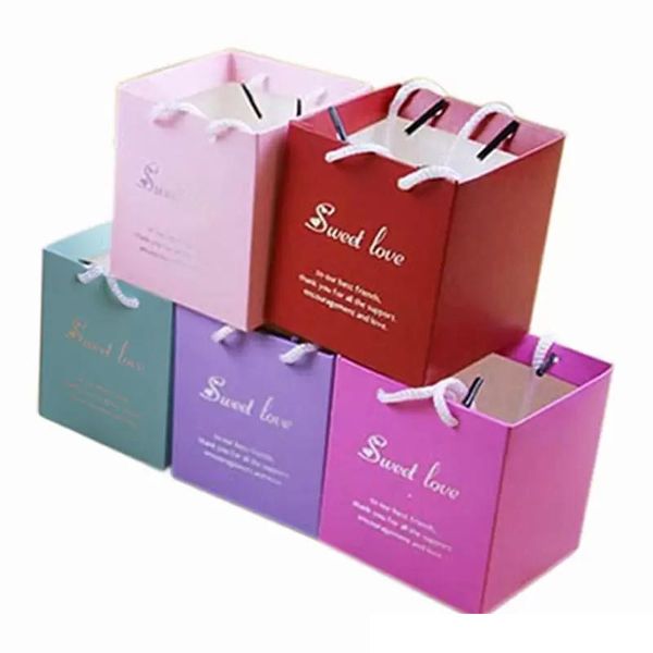 Sweet Love Paper Chocolate Bag Bomboniere Scatole di caramelle Trucchi Borse a mano Forniture per feste di nozze Borsa regalo