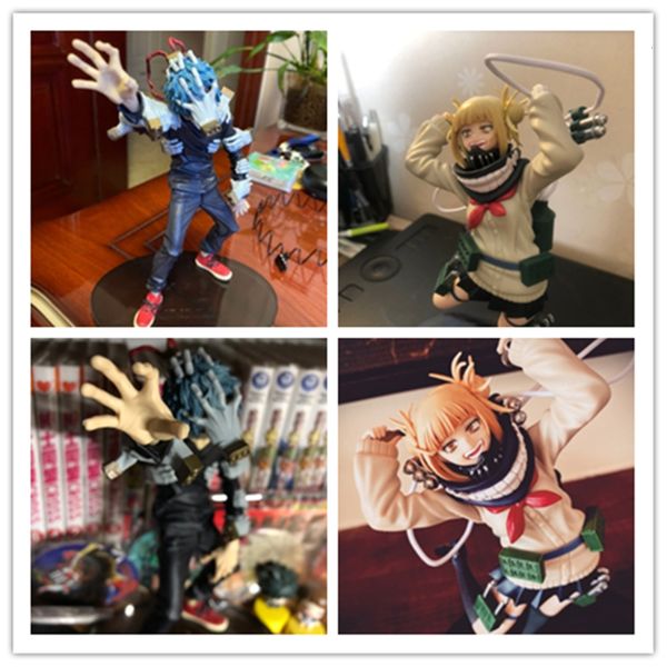 

anime hero academia shigaraki tomura cross my body / himiko toga action model toys modeling prize figure garage kit