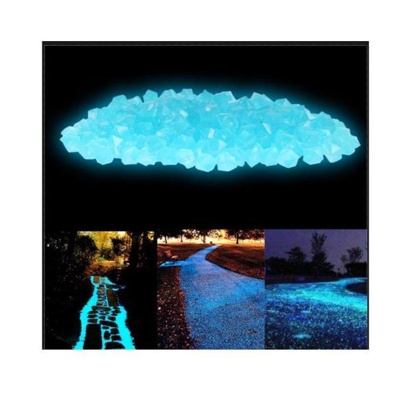

100pcs/300pcs 14mm garden decor luminous stones glow in dark decorative pebbles outdoor fish tank decoration pebb jlldbg