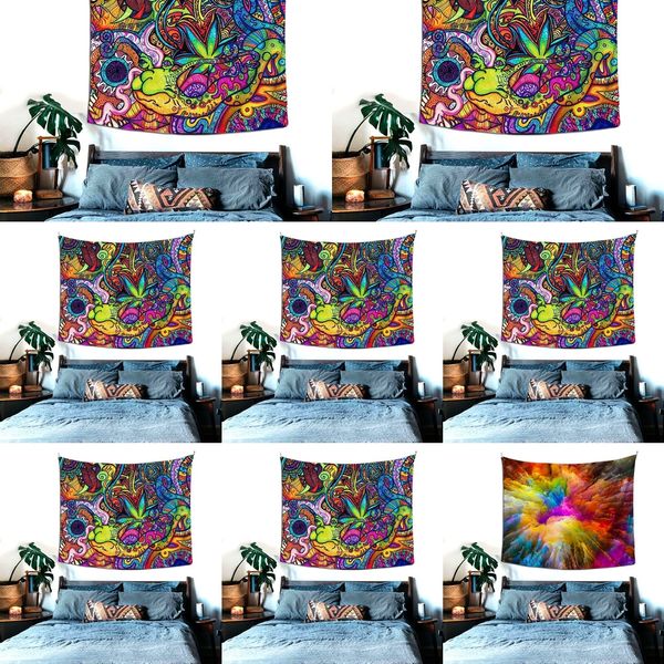 

a48r tapestry of milky colorful blanket abstract way and room pattern beach towel comedy painting hanging wall decor living stars decoration