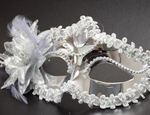 Maschere per feste di Halloween danzano metà viso Maschera di pizzo per ragazza in maschera da principessa di Venezia disponibile