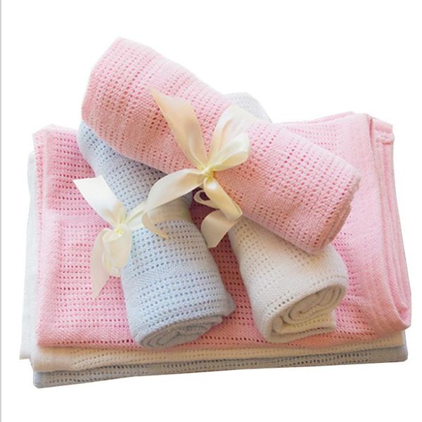 

blankets & swaddling baby blanket knitted soft toddler infant bedding quilt born swaddle wrap super for bed sofa basket stroller