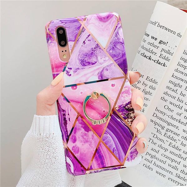 flykylin кольцо стенд футляр для xiaomi redmi note 7 8 задняя крышка на redmi note 7 8 про мраморная оболочка мягкая imd sqcaxt
