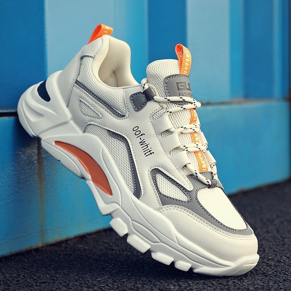 

2020 new trend versatile sports casual men's running autumn and winter plush ins dad shoes, Black