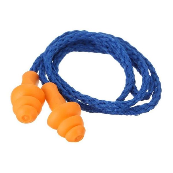 

10pairs/lot authentic soft sile corded ear plugs reusable hearing protection noise reduction earplugs 10pairs/lot a sqcfhc
