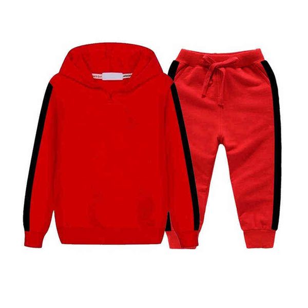 

custom tracksuit children boys girls casual hoodies and pants two pieces set sportwear suit kids teen clothes bebe outfits g0119, White