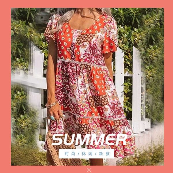 

2020 fashion mid long casual v-neck short sleeve dress for women, Black;gray