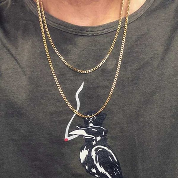 

silver miami cuban link mens hip hiphop hop gold chain necklaces jewelry 18-30inch