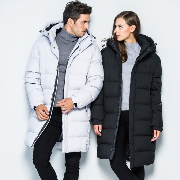 

couples winter warm coats men casual thicken wadded extra long overcoat male outwear hooded cotton padded jackets s-4xl au-1591, Black