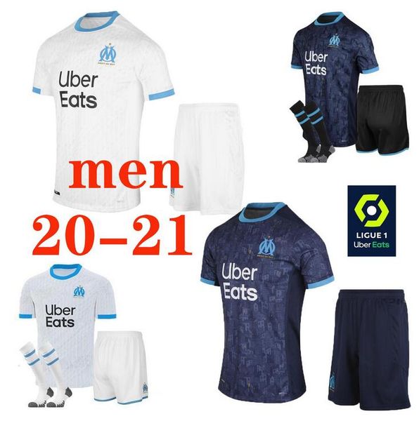 

kids kit +socks 20 21 olympique om marseille soccer jerseys kits 2020 marseille maillot de foot payet camisetas payet balotelli football se, Black;yellow