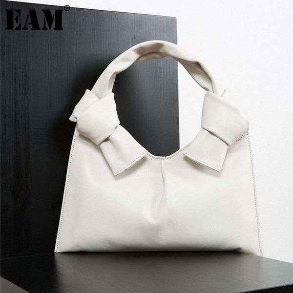 

shoulder bags [eam] women luxury elegant bow quality pu leather personality all-match crossbody bag fashion tide 2021 18a1490