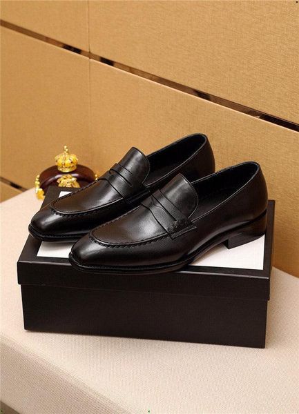 

vintage design oxford mens dress shoes formal business lace-up full grain luxury leather minimalist shoes for men, Black
