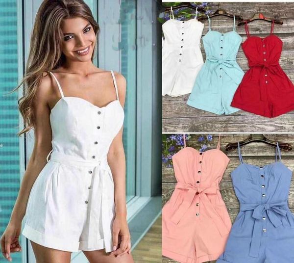 

bodysuit women bodysuit vadim polyester casual 2020 summer new women's jumpsuit sling tube waist sweet body woman1, Black;white