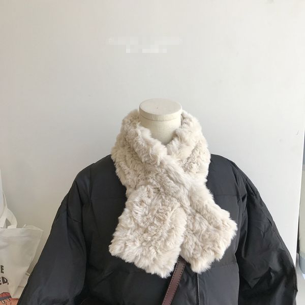 

высококачественный классический имитационный rex rex rabrait faver scarf для женщин зимний плюшевый пушистый кросс шейный шелковый проход мо, Red;brown