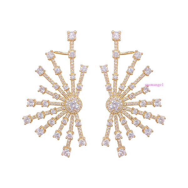 

merry christmas to you fireworks snowflake stud clip 925 silver needle flash diamond earrings chaowanghong exaggerated europe and america