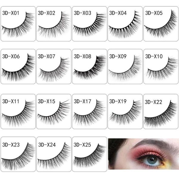 

false eyelashes 18 kinds 3d faux mink hair soft natural long fluffy wispy eyelash extension lashes makeup full strip cilios