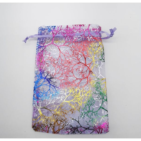 

100 шт. фиолетовый коралловый органза мешок для велосипедов сумка сумка организатор ювелирные изделия коробка подарок для свадьбы рождествен