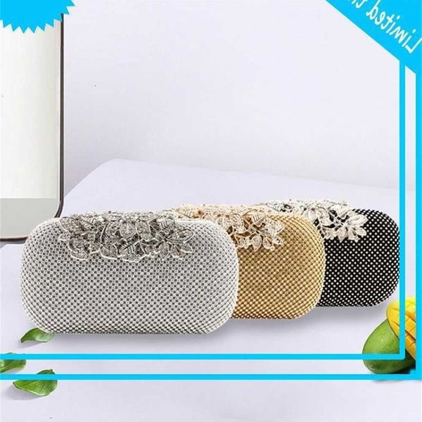 

luxury flower women's clutch pure rhinestone evening bag for wedding party a69c