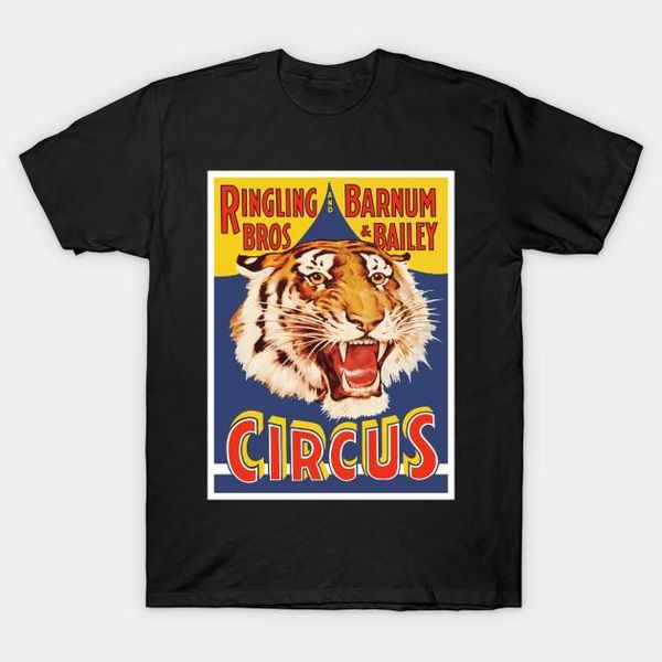 

men t-shirt vintage circus poster tshirt women t shirt1, White;black