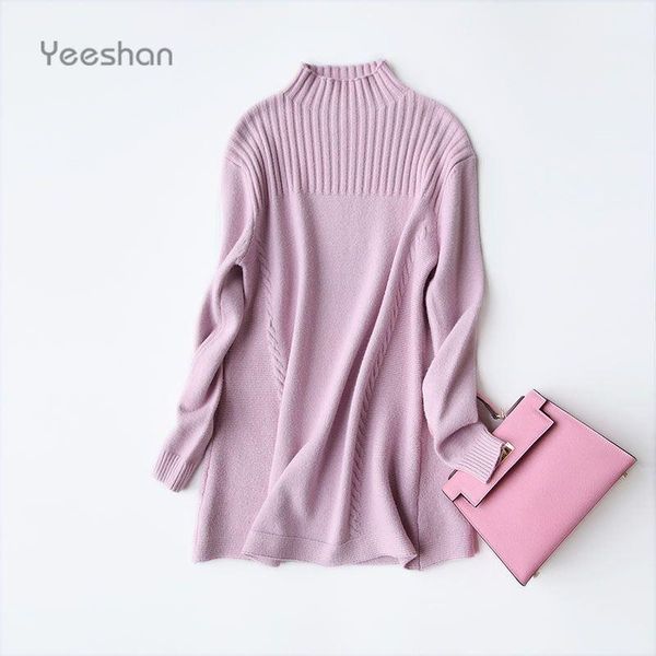 

women's sweaters yeeshan turtleneck cashmere sweater women pink grey long female pullovers and knitted winter sweater1, White;black