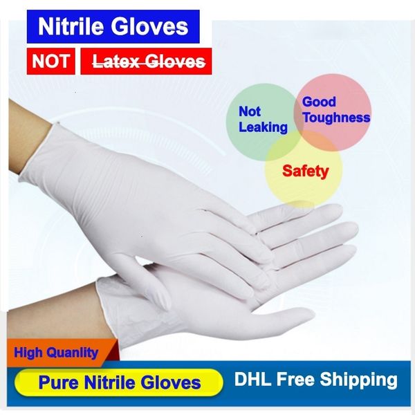 

disposable 1 day dhl isolation ship nitrile safety food grade waterproof house gloves ing