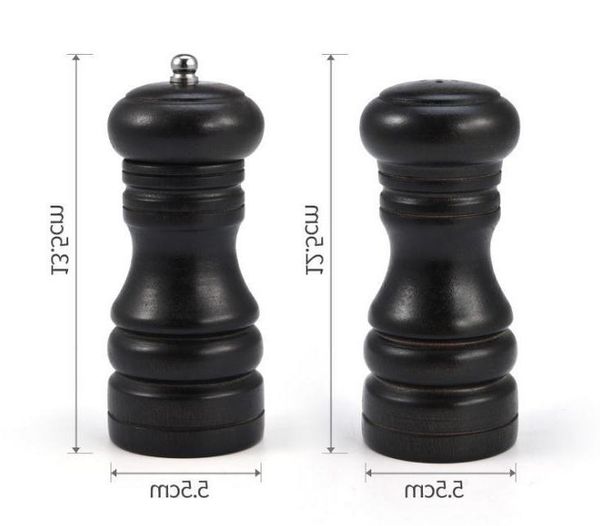 

wooden salt and pepper mills black pepper grinder salt set kitchen seasoning tank household kit wholesale