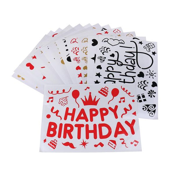 

Happy Birthday Clear Balloon Stickers For Wedding Valentine's Day Birthday Party Decoration