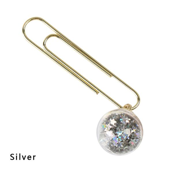 

набор 5 шт. creative quicksand crystal ball multicolor book clip clip metal binder clips bookmark папка канцтовары офис подарочные подарки h