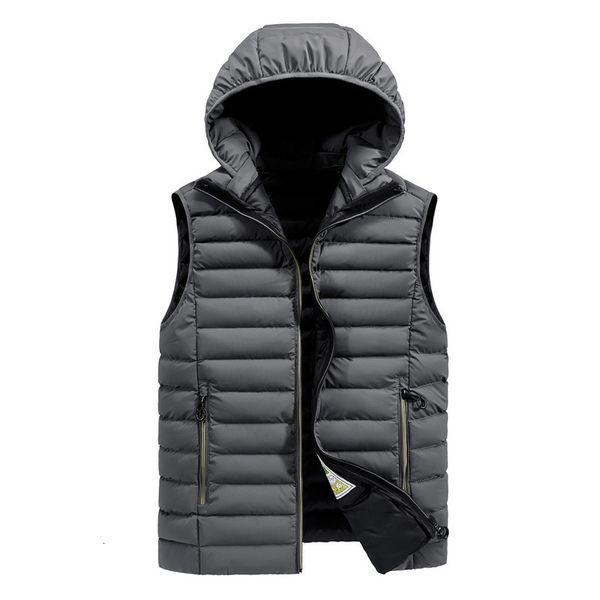 

large men's jacket cotton hooded vest trend new products, Black;white