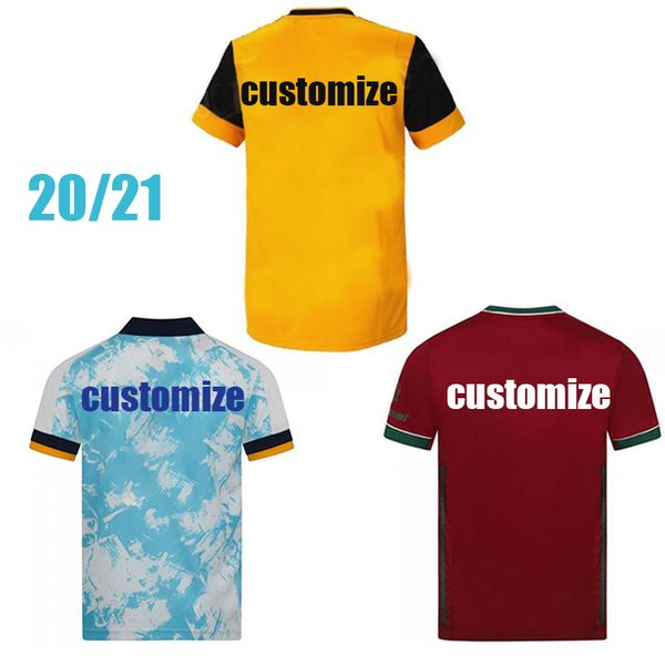 

new 2020 2021 customizable wolves soccer jersey semedo raul neto 20 21 j.otto podence football shirt adama men, Black