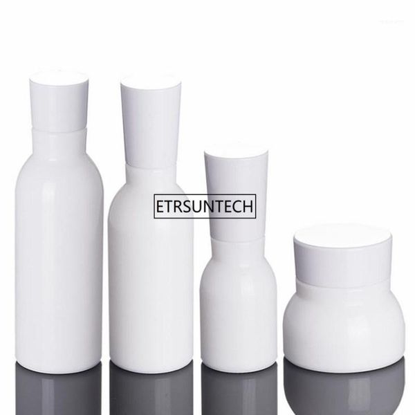 

storage bottles & jars 50pcs 40ml white glass lotion bottle 50g cream jar empty refillable cosmetic containers packaging f36391