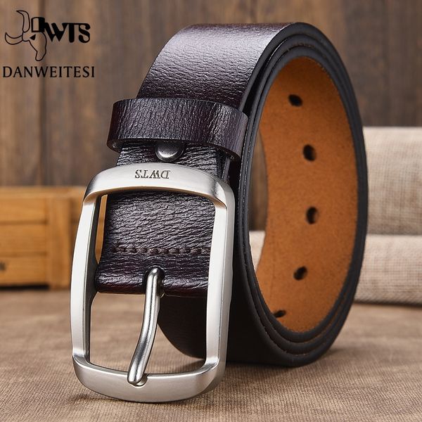 

dwts]leather belts for men belt male genuine leather strap designer pin buckle fashion belts male cummerbunds ceinture homme 201111, Black;brown