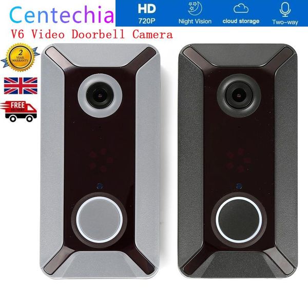 

smart wireless wifi video doorbell intercom 720p phone call door bell camera remote record waterproof home security monitoring