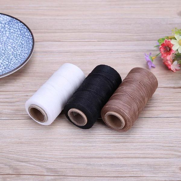 

260m sewing craft tools flat sew wax line diy thread hand stitching leather goods handicrafts tool sewing suppliers accessories1, Black;white