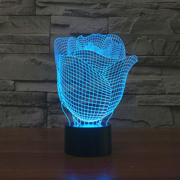 

2021 new rose floral table lamps for room decoration usb led color changing night light gcp7