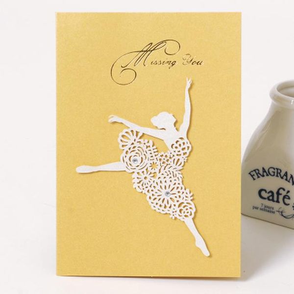 

элегантная лазерная вырезанная карта creative женщины день рождения открытка спасибо наилучшим образом пожелания карты элегантный лазер bbyn