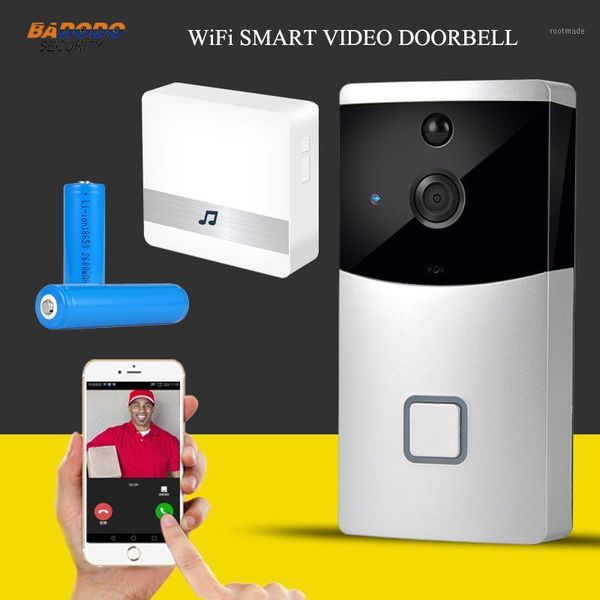 

wifi doorbell wireless video intercom door bell two-way talk intercom audio night vision video doorbell home security1