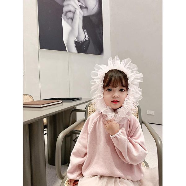 

korean autumn new lace children girls hoodies baby long fashion sleeve iuqvr, Black