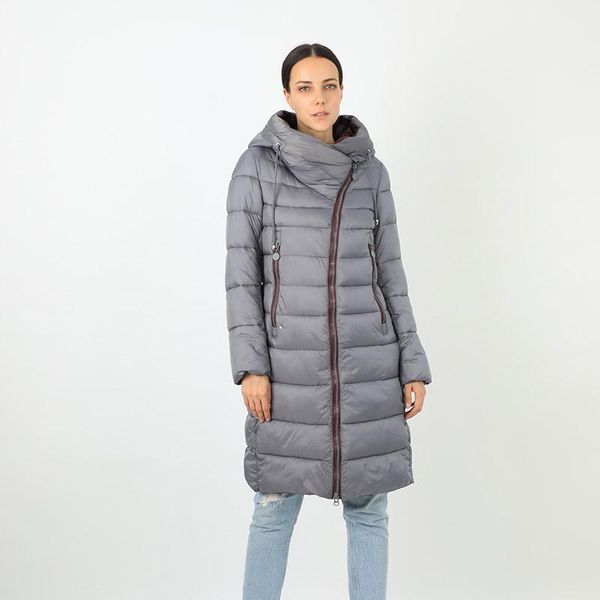 

women's down & parkas jacket parka warm cotton quilted coat long plus oversize female with hood quality clothes windproof puffer 17-88-, Black