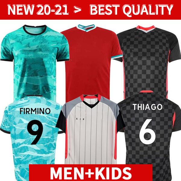 

player version 20 21 lvp 4th mohamed m. salah firmino soccer jersey football shirts virgil mane keita 2021 2022 goalkeeper men + kids kit, Black;yellow