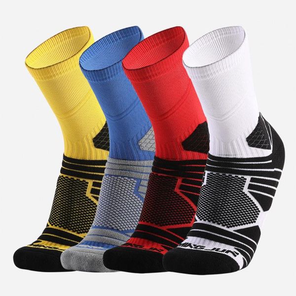 

sports socks skiing thicken towel bottom knee high sock wear resistant anti skid women men winter ski snow warm stockings 235, Black