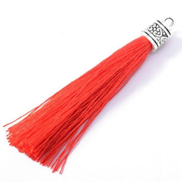 

10pc mini silver cap head tassel jewelry curtain garments decorative accessories key bag hand catenary pendant craft tassels diy h qyldfz