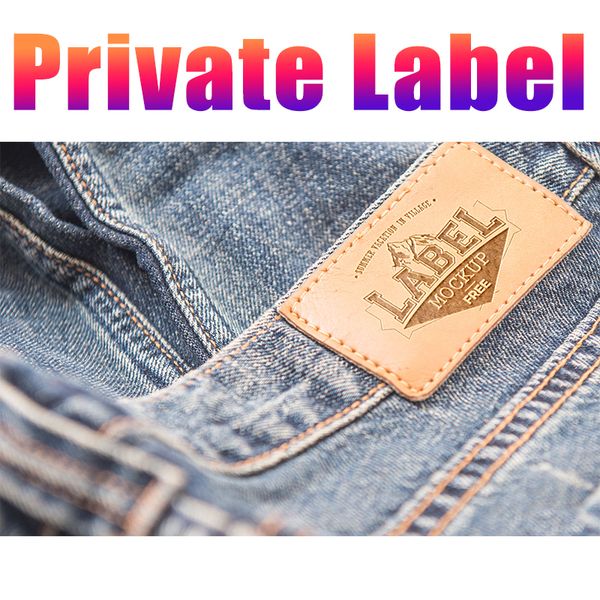 

example of private labeling we used to make--dont order this link - if only if meet minimum jean large wholesale custom, Blue