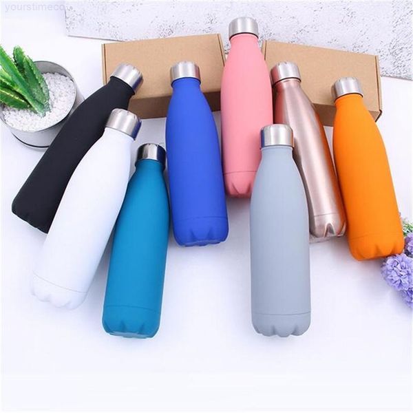 

outdoor cycling camping sports stainless steel bottle 500ml coke water bowling bottles 8 colors