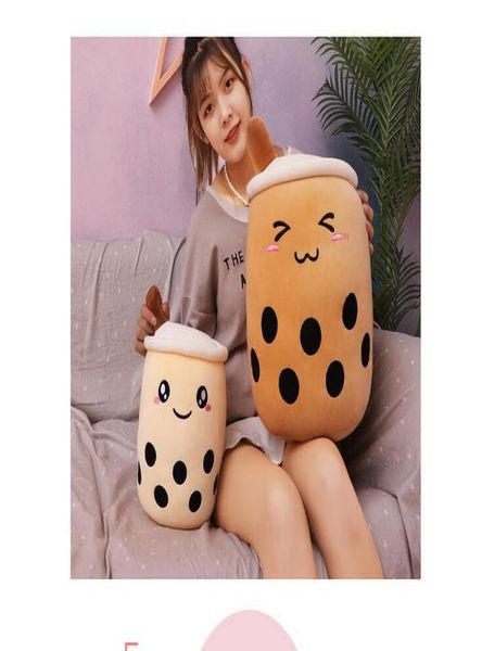 

cute fruit drink plush stuffed soft pink strawberry milk tea plush boba tea cup toy bubble tea pillow cushion kids gift wmthno