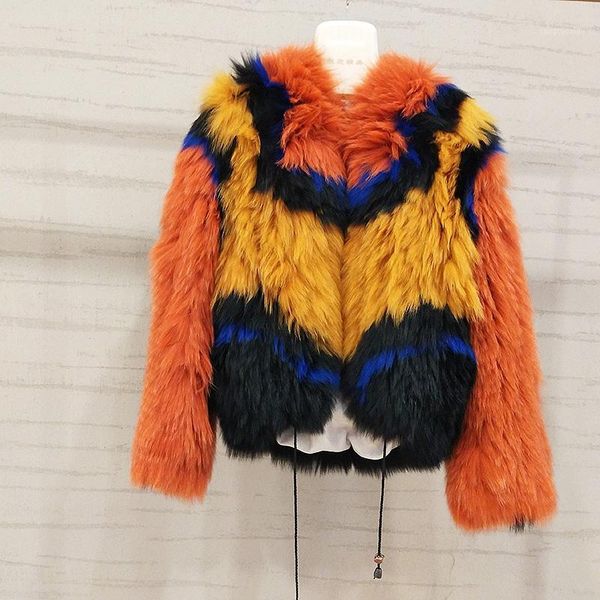 

2020 new fashion genuine natural fur coats winter women slim short real fur coat female overcoat mex jacket ladies1, Black