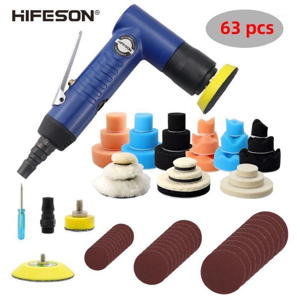 

hifeson pneumatic sandpaper machine 1/2/3 inch polishing waxing machine air sander polisher sandpaper set1