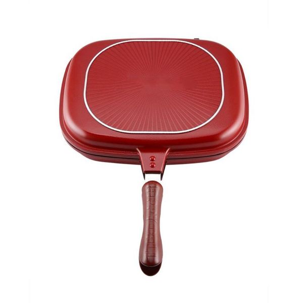 

double-sided frying pan non-stick barbecue cooking tool stable durable and reliable cookware suitable for home outdoor