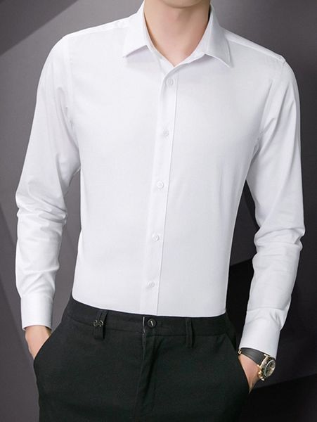 

men solid drop shoulder shirt y9sg#, White;black