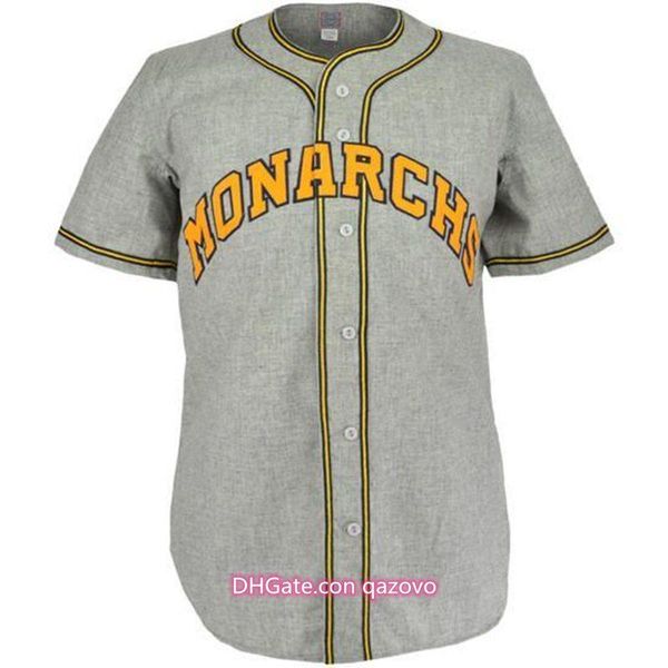 

kansas city monarchs 1945 road jersey 100% stitched embroidery logos vintage baseball jerseys custom any name any number ing, Blue;black
